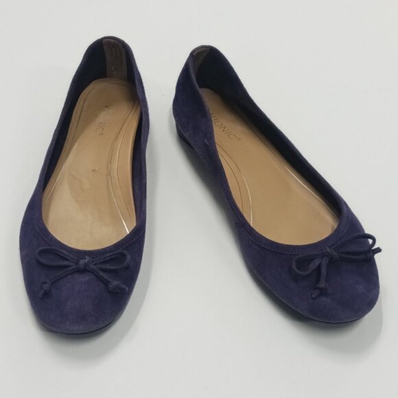 Vionic Callisto Purple Suede Ballet Flats Size 9 - Picture 2 of 3